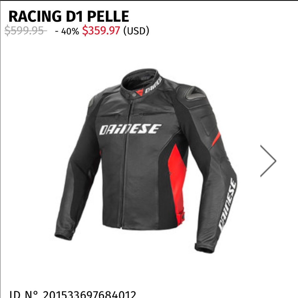 Motorcycle racing jacket ($250 or OBO)